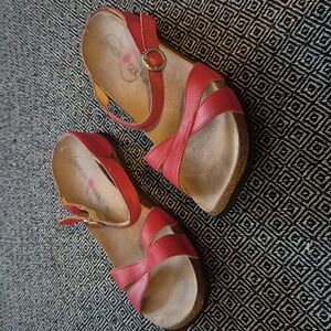 Haflinger Red Sandals Size 7 (38)